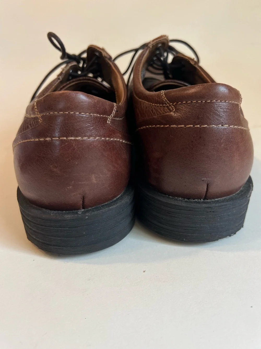 Bass Men’s Brown leather lace up Oxford shoes dress shoes size 9